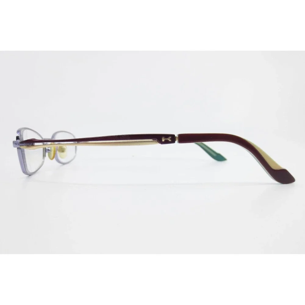 Koali 5180C Purple Gold Rectangular Eyeglasses Frames 49-18-140 TR702 V4 35593